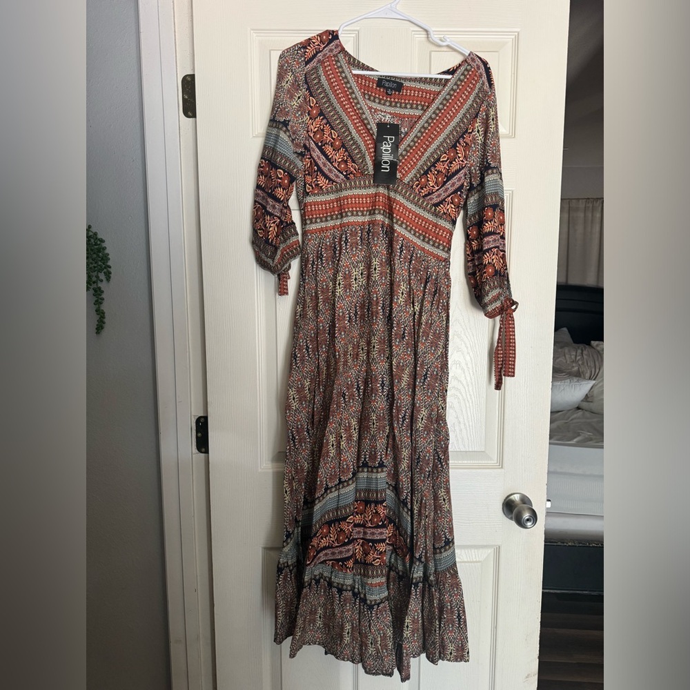 Papillon Multicolor Long Sleeve Dress